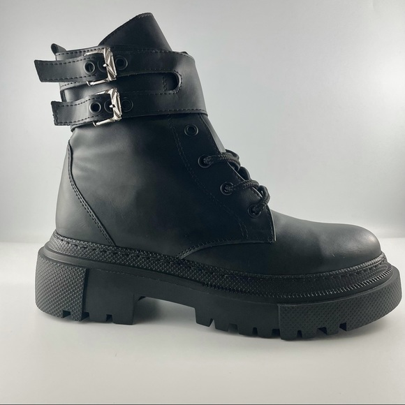 Vagadi original black combat boots size 5/6/7/8/9 - Picture 3 of 6
